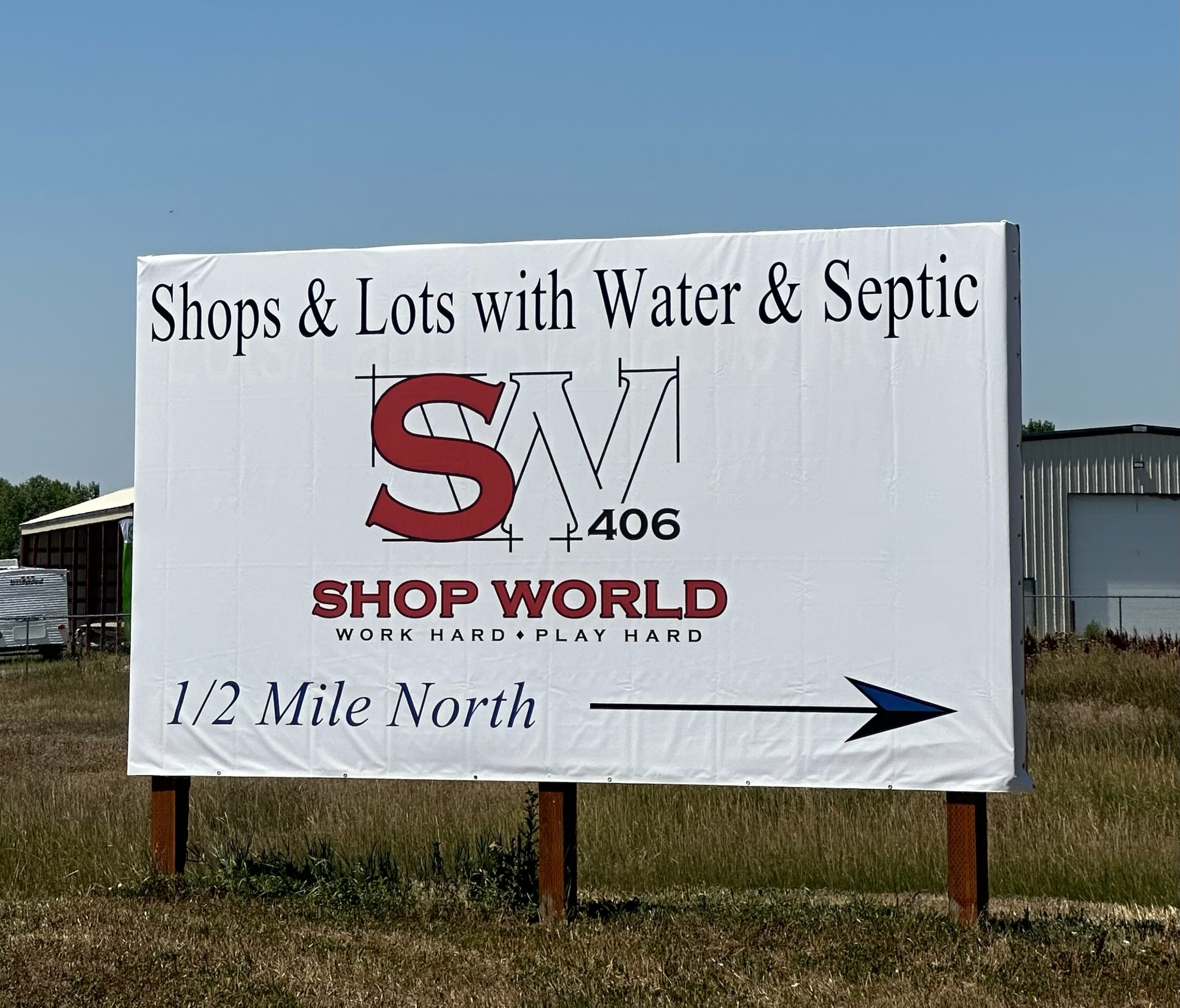 shop world 406 sign shops and lots with water and septic