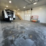 staircase and camper in shop unit
