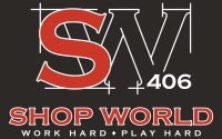 rectangle logo shop world 406 logo red and white
